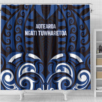 Aotearoa Ngati Tuwharetoa Shower Curtain Maori Pattern New Zealand - Polynesian Pride