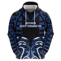 Custom Aotearoa Ngati Tuwharetoa Zip Hoodie Maori Pattern New Zealand - Polynesian Pride