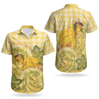 Hawaii Palaka Couples Matching Puletasi and Hawaiian Shirt Cute Ripe Mango Turtle On The Waves