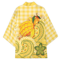 Hawaii Palaka Kimono Cute Ripe Mango Turtle On The Waves