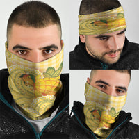 Hawaii Palaka Neck Gaiter Cute Ripe Mango Turtle On The Waves