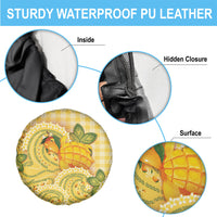 Hawaii Palaka Spare Tire Cover Cute Ripe Mango Turtle On The Waves
