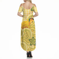 Hawaii Palaka Summer Maxi Dress Cute Ripe Mango Turtle On The Waves