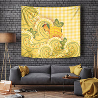 Hawaii Palaka Tapestry Cute Ripe Mango Turtle On The Waves