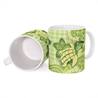 Hawaii Palaka Ceramic Mug Cute Green Mango Turtle On The Waves