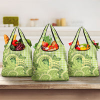 Hawaii Palaka Grocery Bag Cute Green Mango Turtle On The Waves