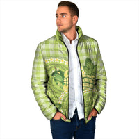 Hawaii Palaka Padded Jacket Cute Green Mango Turtle On The Waves