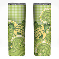 Hawaii Palaka Skinny Tumbler Cute Green Mango Turtle On The Waves