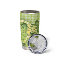 Hawaii Palaka Tumbler Cup Cute Green Mango Turtle On The Waves