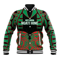 Custom Aotearoa Ngati Hine Baseball Jacket Maori Pattern New Zealand - Polynesian Pride