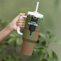 Custom Aotearoa Ngati Hine Tumbler With Handle Maori Pattern New Zealand - Polynesian Pride