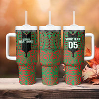 Custom Aotearoa Ngati Hine Tumbler With Handle Maori Pattern New Zealand - Polynesian Pride