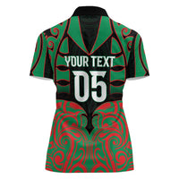 Custom Aotearoa Ngati Hine Women Polo Shirt Maori Pattern New Zealand - Polynesian Pride