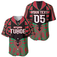 Custom Aotearoa Tuhoe Baseball Jersey Maori Pattern New Zealand - Polynesian Pride