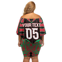 Custom Aotearoa Tuhoe Family Matching Off Shoulder Short Dress and Hawaiian Shirt Maori Pattern New Zealand - Polynesian Pride