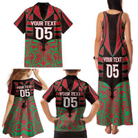 Custom Aotearoa Tuhoe Family Matching Tank Maxi Dress and Hawaiian Shirt Maori Pattern New Zealand - Polynesian Pride