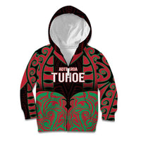 Custom Aotearoa Tuhoe Kid Hoodie Maori Pattern New Zealand - Polynesian Pride