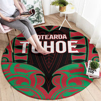 Aotearoa Tuhoe Round Carpet Maori Pattern New Zealand - Polynesian Pride