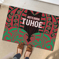 Aotearoa Tuhoe Rubber Doormat Maori Pattern New Zealand - Polynesian Pride