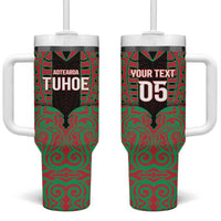 Custom Aotearoa Tuhoe Tumbler With Handle Maori Pattern New Zealand - Polynesian Pride