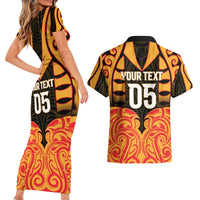 Custom Aotearoa Waikato Couples Matching Short Sleeve Bodycon Dress and Hawaiian Shirt Maori Pattern New Zealand - Polynesian Pride