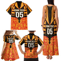 Custom Aotearoa Waikato Family Matching Tank Maxi Dress and Hawaiian Shirt Maori Pattern New Zealand - Polynesian Pride