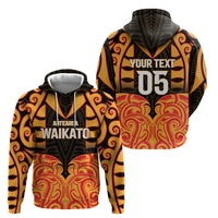 Custom Aotearoa Waikato Hoodie Maori Pattern New Zealand - Polynesian Pride
