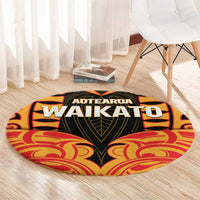 Aotearoa Waikato Round Carpet Maori Pattern New Zealand - Polynesian Pride