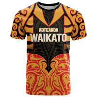 Custom Aotearoa Waikato T Shirt Maori Pattern New Zealand - Polynesian Pride