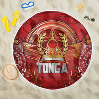 Tonga King's Birthday Beach Blanket Gold Royal Crown Tribal Patterns