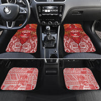 Tonga King's Birthday Car Mats Gold Royal Crown Tribal Patterns