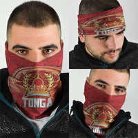 Tonga King's Birthday Neck Gaiter Gold Royal Crown Tribal Patterns
