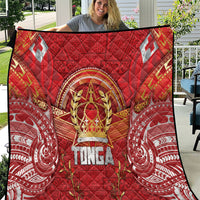 Tonga King's Birthday Quilt Gold Royal Crown Tribal Patterns