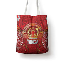 Tonga King's Birthday Tote Bag Gold Royal Crown Tribal Patterns