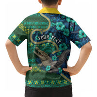 Personalised Solomon Islands Independence Day Hawaiian Shirt Crocodile Hibiscus Tribal Pattern DT05 - Polynesian Pride