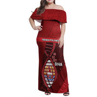 French Polynesia Is In My DNA Family Matching Off Shoulder Maxi Dress and Hawaiian Shirt - Polynesian Pride