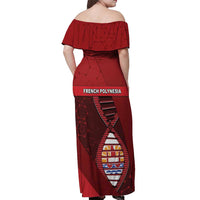 French Polynesia Is In My DNA Off Shoulder Maxi Dress - Polynesian Pride