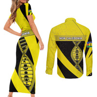 New Caledonia Is In My DNA Couples Matching Short Sleeve Bodycon Dress and Long Sleeve Button Shirt - Polynesian Pride