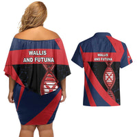 Wallis And Futuna Is In My DNA Couples Matching Off Shoulder Short Dress and Hawaiian Shirt - Polynesian Pride
