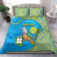 Personalised Palau Biib Bird Bedding Set Rur Flower And Rock Islands Patterns