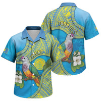 Personalised Palau Biib Bird Family Matching Summer Maxi Dress and Hawaiian Shirt Rur Flower And Rock Islands Patterns DT05 Son's Shirt Blue - Polynesian Pride