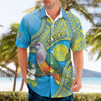 Personalised Palau Biib Bird Hawaiian Shirt Rur Flower And Rock Islands Patterns DT05 - Polynesian Pride