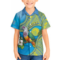 Personalised Palau Biib Bird Hawaiian Shirt Rur Flower And Rock Islands Patterns DT05 - Polynesian Pride