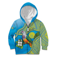 Personalised Palau Biib Bird Kid Hoodie Rur Flower And Rock Islands Patterns