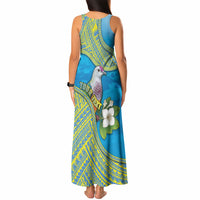 Personalised Palau Biib Bird Tank Maxi Dress Rur Flower And Rock Islands Patterns DT05 - Polynesian Pride