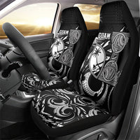 Guam Liberation Day Car Seat Cover Black White Latte Stone Tribal Patterns