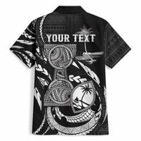 Personalised Guam Liberation Day Hawaiian Shirt Black White Latte Stone Tribal Patterns DT05 - Polynesian Pride