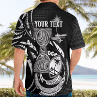 Personalised Guam Liberation Day Hawaiian Shirt Black White Latte Stone Tribal Patterns DT05 - Polynesian Pride