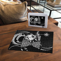 Guam Liberation Day Puzzle Black White Latte Stone Tribal Patterns