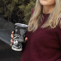 Personalised Guam Liberation Day Tumbler Cup Black White Latte Stone Tribal Patterns